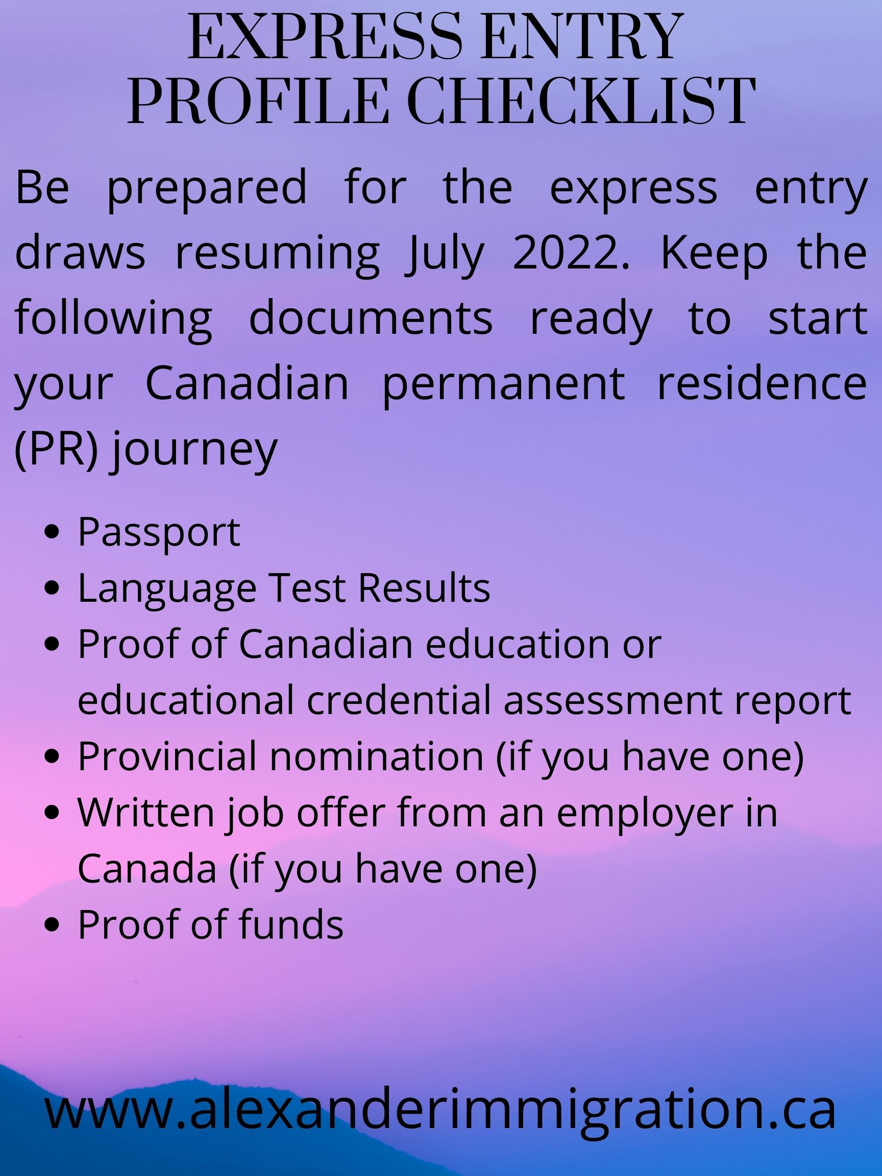 Express Entry Checklist